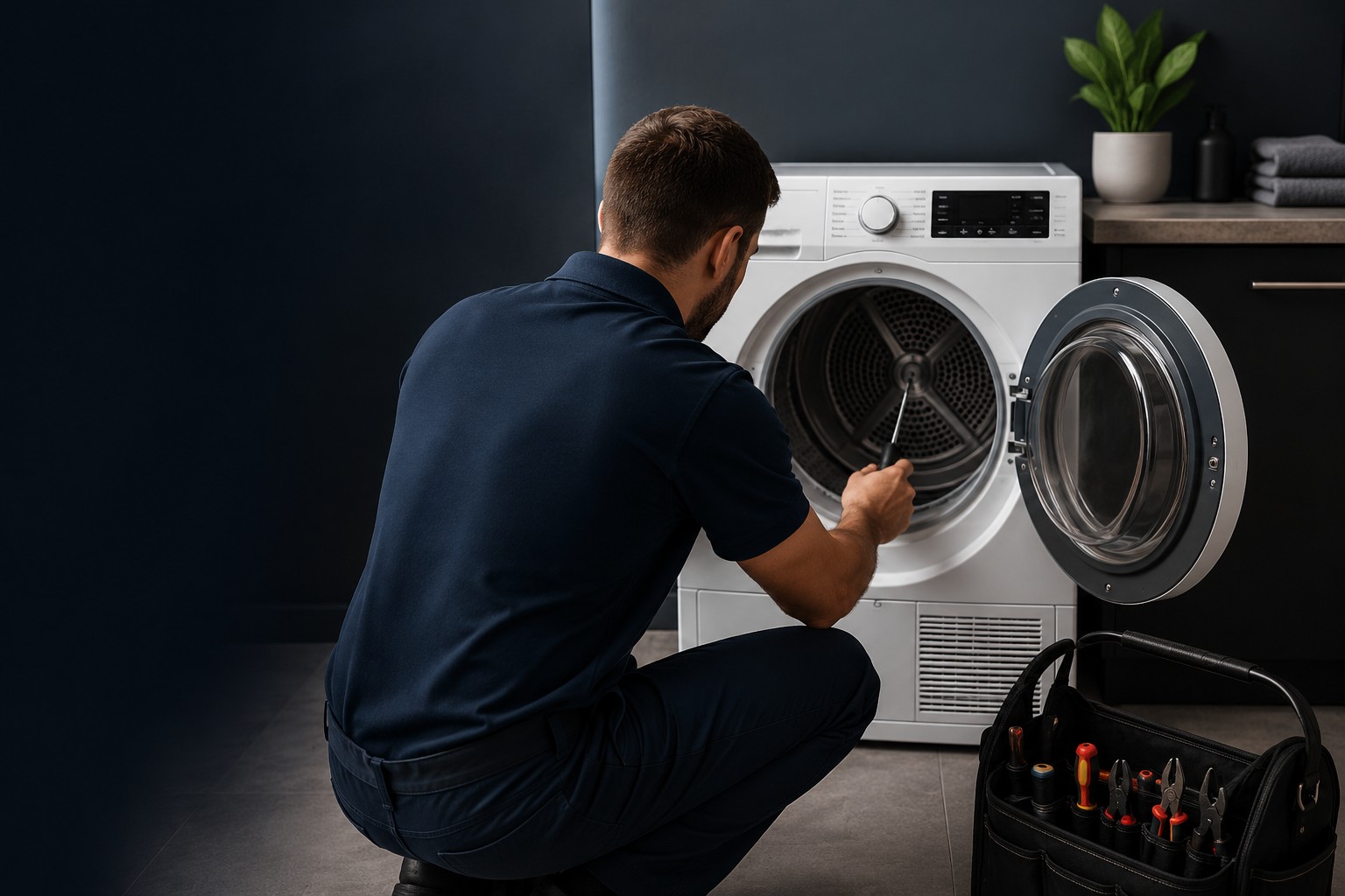 Dryer Repair In Progress